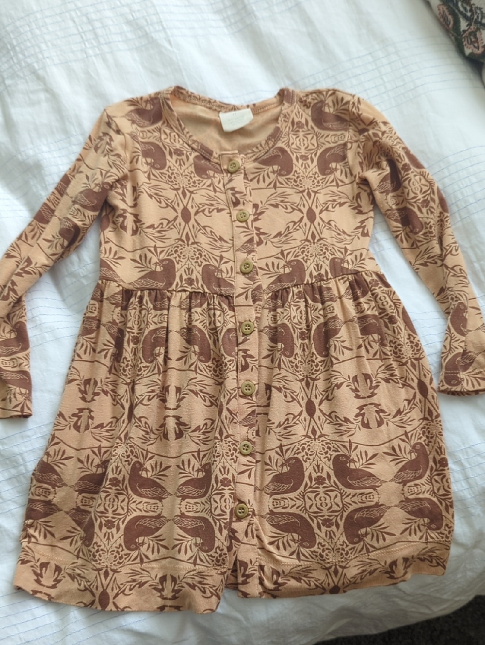 Kate Quinn The Woods Collection Birds 3t Long Sleeve Dress